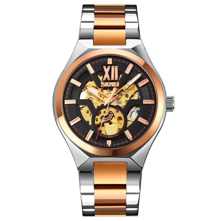 SKMEI 9258 Mechanical Skeleton Watch with Visible Gears