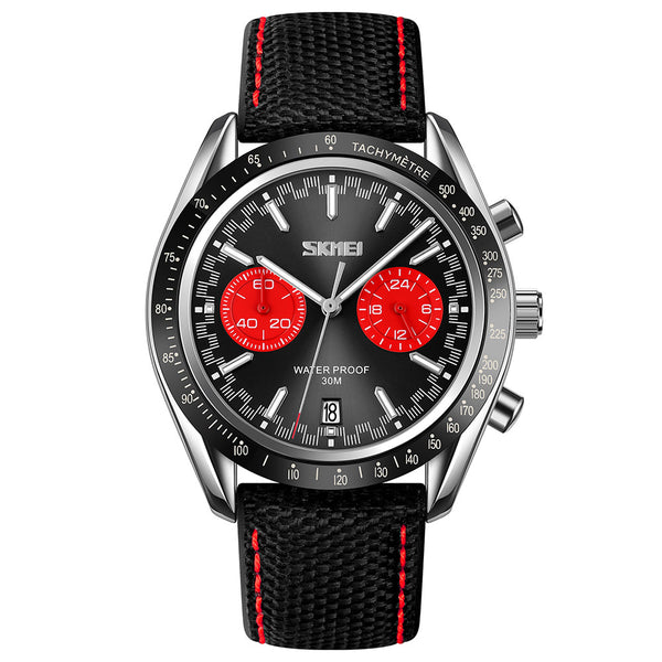 SKMEI 9292 Reloj piloto estilo deportivo para hombre con cronómetro y calendario 