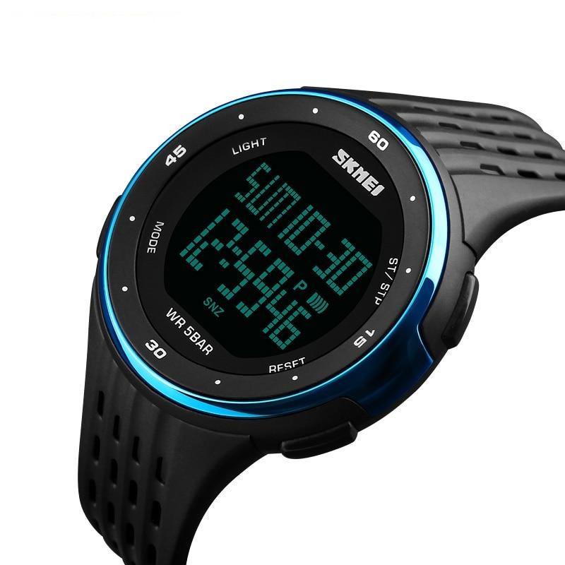 SKMEI 1219 Men's LED Display Calendar Watch w/ 50m Waterproof