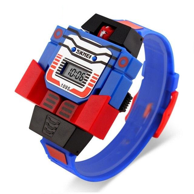 SKMEI 1095 Children Wristwatch for Boy w/ Detachable Robot Deformation Toy - FantaStreet