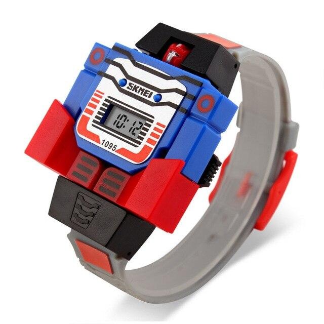 SKMEI 1095 Children Wristwatch for Boy w/ Detachable Robot Deformation Toy - FantaStreet