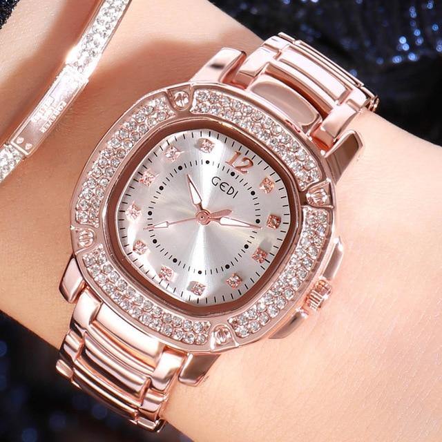 GEDI 3200 Digital Quartz Watches for Womens w/ Diamond Case - FantaStreet