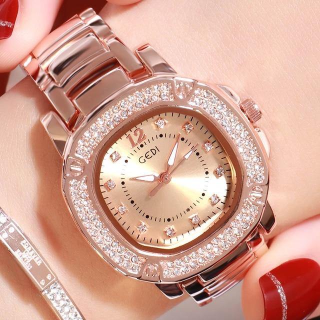 GEDI 3200 Digital Quartz Watches for Womens w/ Diamond Case - FantaStreet