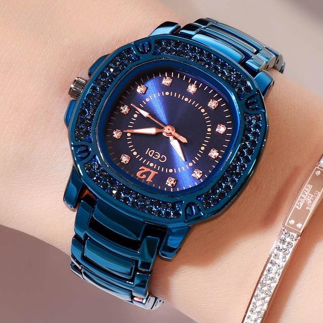GEDI 3200 Digital Quartz Watches for Womens w/ Diamond Case - FantaStreet