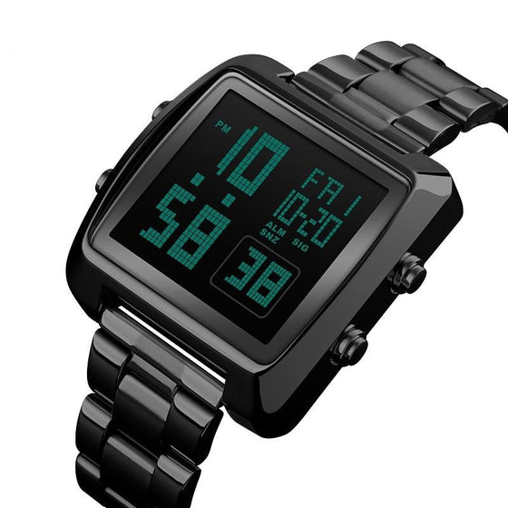 SKMEI 1369 Top Luxury Fashion Sport Watch for Men w/ Countdown & LED Display - FantaStreet