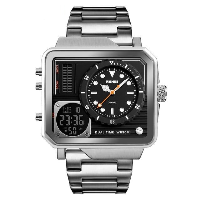 SKMEI 1392 Big Dial Digital Quartz Watch for Men w/ Chrono - FantaStreet
