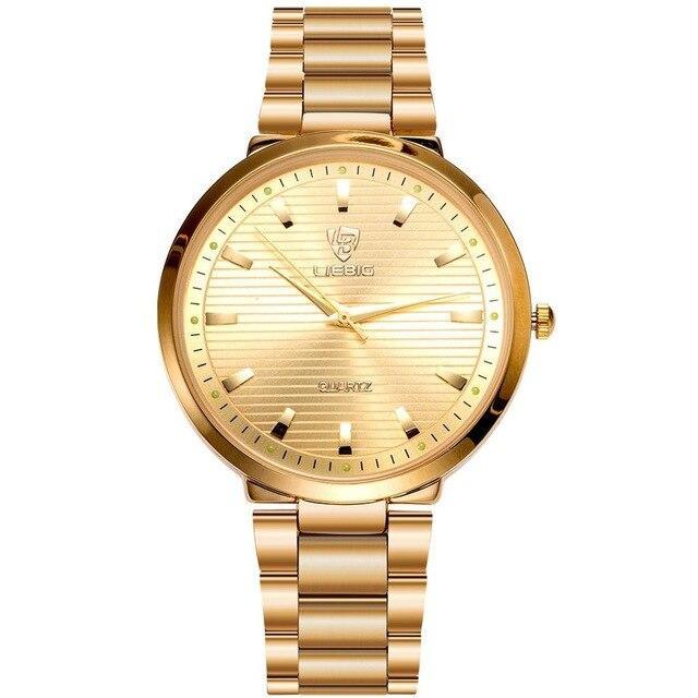 Liebig L1012 Luxury Golden Quartz Watch - FantaStreet