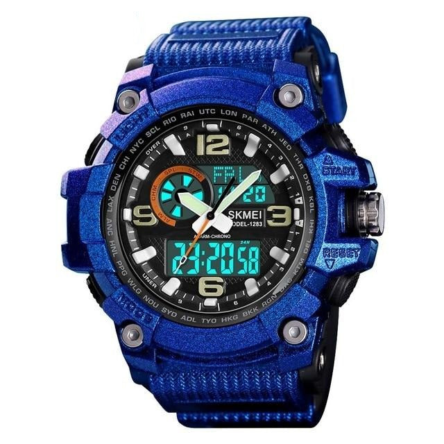 SKMEI 1283 Luxury 3 Time Sport Watch for Men w/ 5Bar Waterproof - FantaStreet