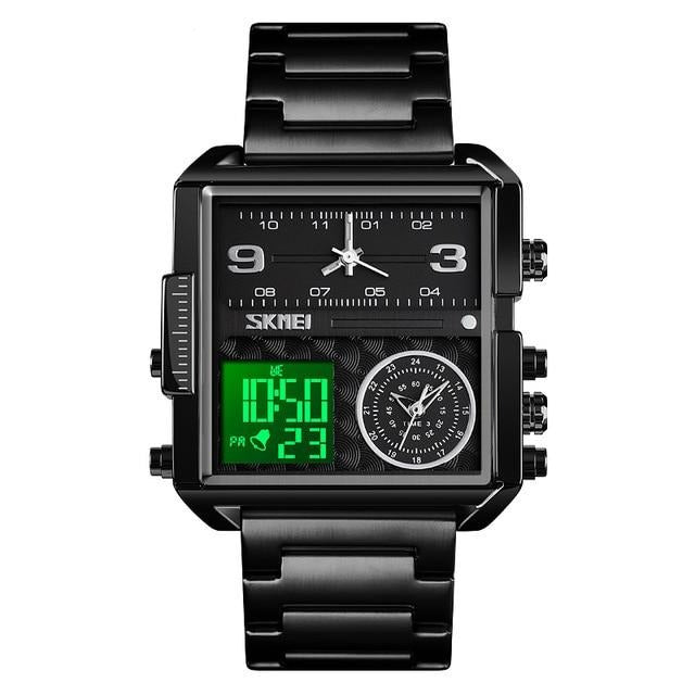 SKMEI 1584 Luxury Creative Watch for Men w/ Three Dipaly - FantaStreet