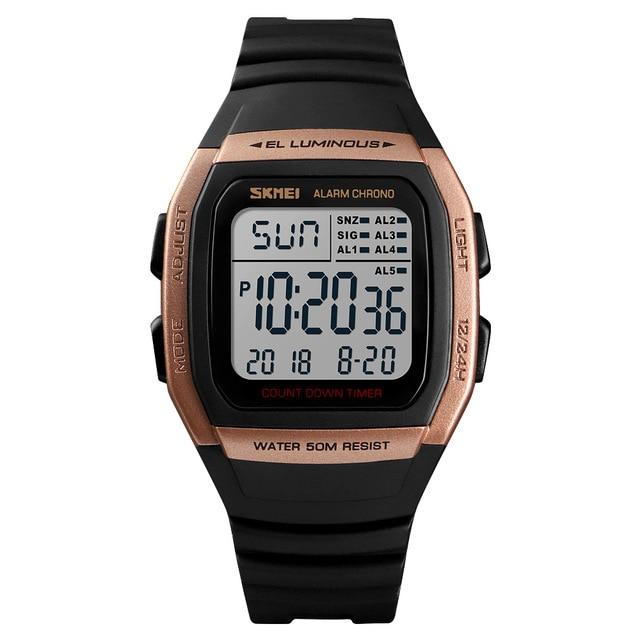 SKMEI 1278 Fashion Men Sports Digital Watch w/ Count Down - FantaStreet