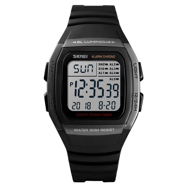 SKMEI 1278 Fashion Men Sports Digital Watch w/ Count Down - FantaStreet