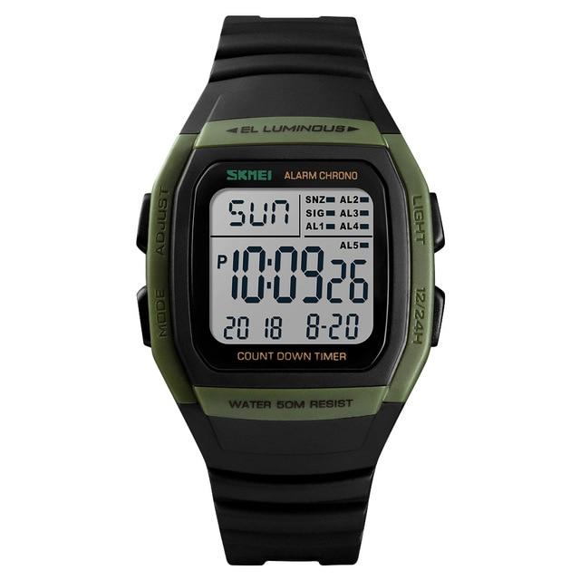 SKMEI 1278 Fashion Men Sports Digital Watch w/ Count Down - FantaStreet