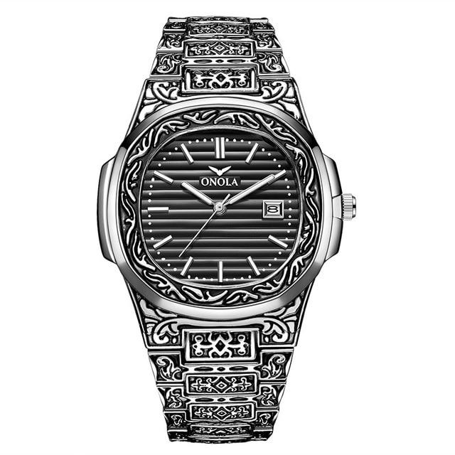 ONOLA 3808 Luxury Silver Watch for Men