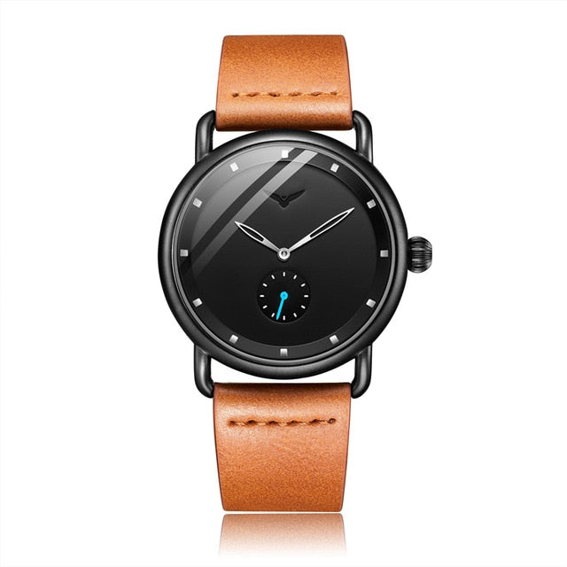 ONOLA Brown Leather Strap Watch for Men