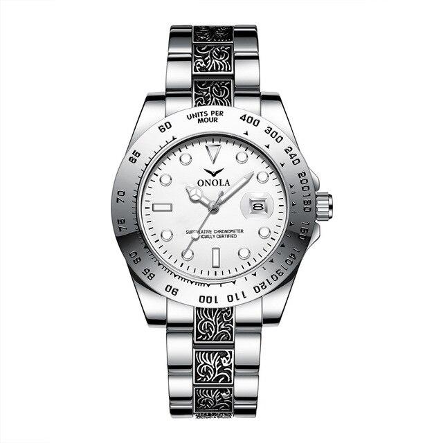 ONOLA ON3814 Luxury Vintage Silver Watch for Mens - FantaStreet