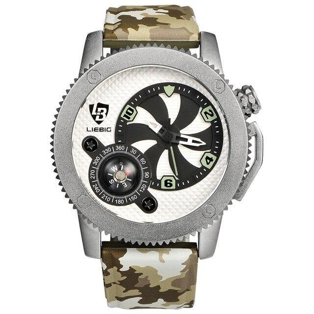 LIEBIG F302 Fashion Camouflage Quartz Watch for Men w/ Compass - FantaStreet