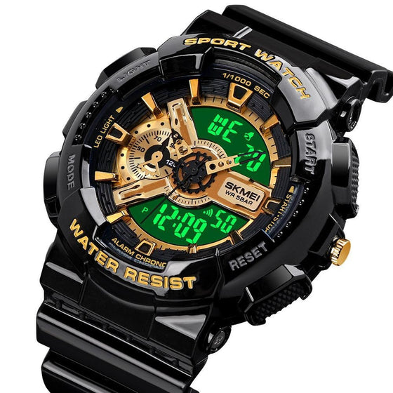 SKMEI 1688 Quartz Digital Male Wristwatch w/ Calendar & LED Display - FantaStreet
