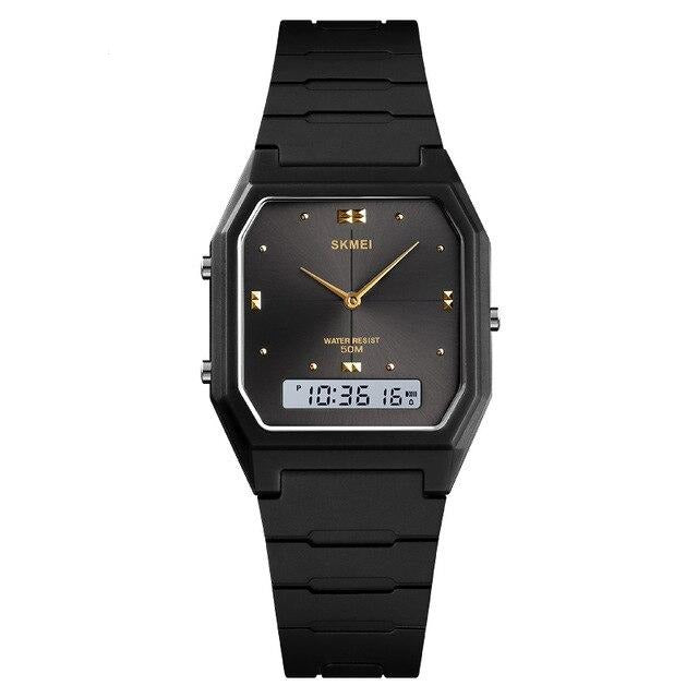 SKMEI 1604 Men's Wristwatch w/ 50M Waterproof & 3 Time Stopwatch