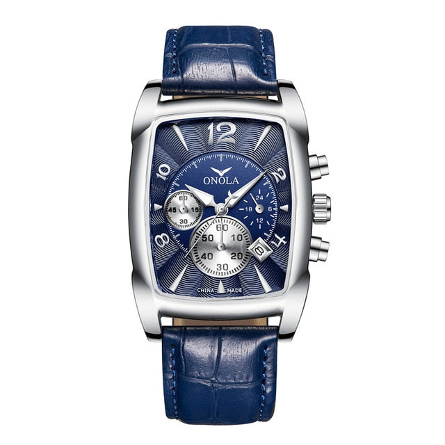 ONOLA 6818 Luxury Blue Square Watch for Men