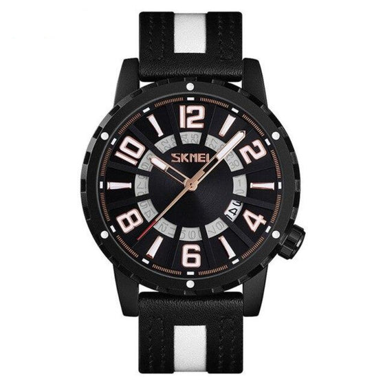 SKMEI 9202 Mens Luminous Watch w/ Leather Band