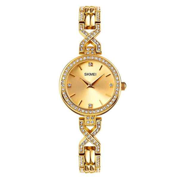 Relojes de marca SKMEI 1738 para mujer IP67 con incrustaciones y diamantes de imitación