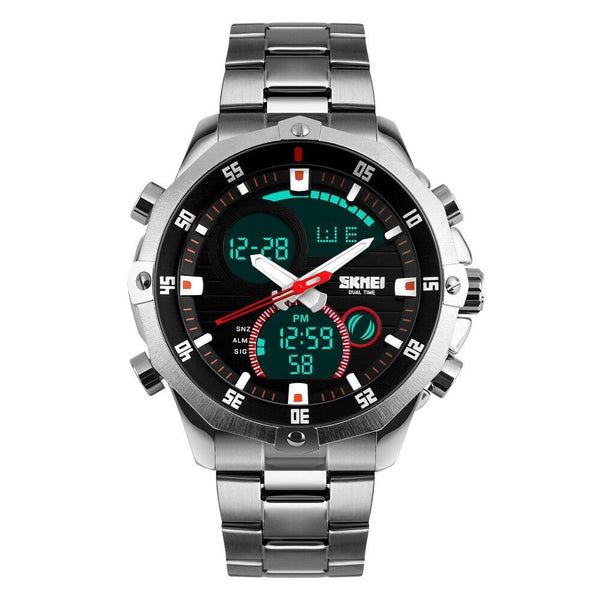 SKMEI 1146 Full Steel Multifunction Watch w/ Double Time - FantaStreet