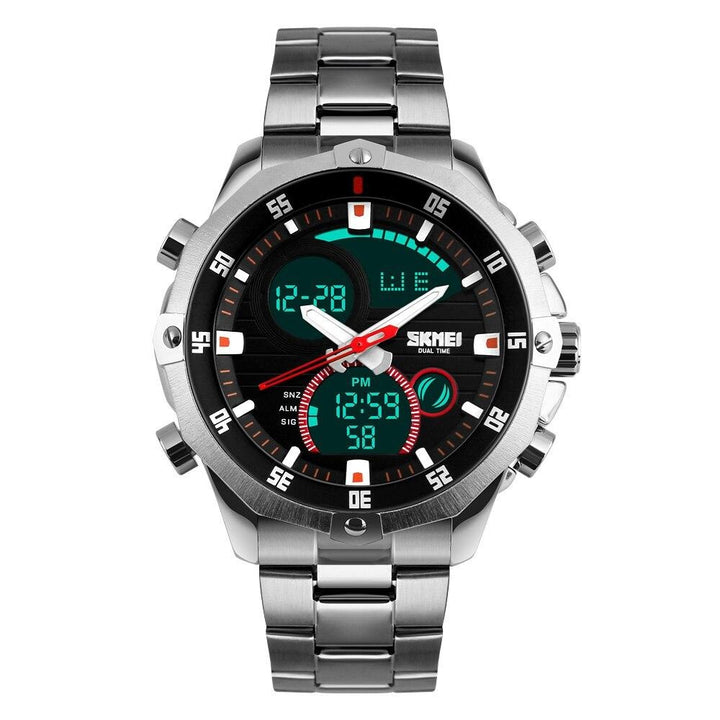 SKMEI 1146 Full Steel Multifunction Watch w/ Double Time - FantaStreet